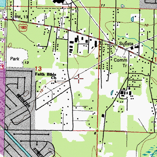 Topographic Map of Lamb of God Lutheran Church, LA