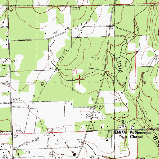 Topographic Map of Landmark Church of God, LA