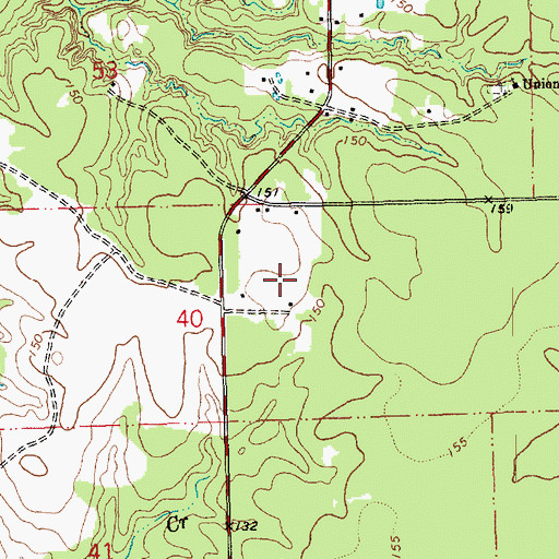 Topographic Map of Landmark Missionary Baptist Church, LA