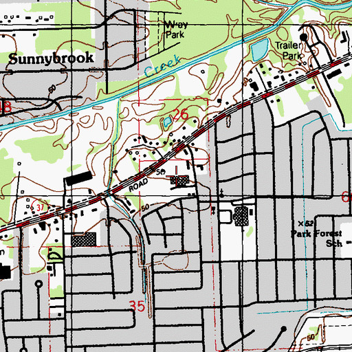 Topographic Map of Life Changers Christian Center, LA