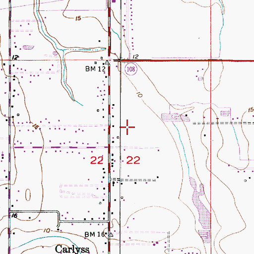 Topographic Map of Life Church, LA