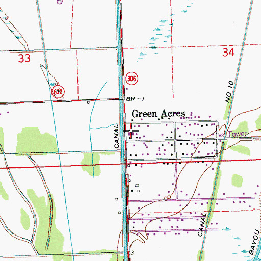 Topographic Map of Life Fellowship Community Church, LA