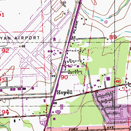 Topographic Map of Life Tabernacle Church, LA