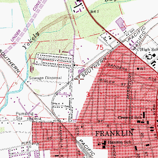 Topographic Map of Lighthouse Missionary Baptist Church, LA