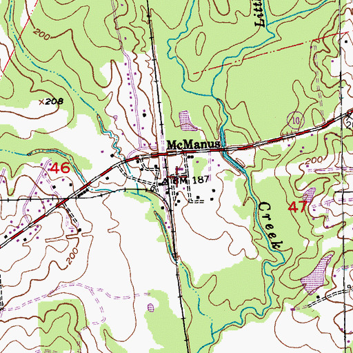 Topographic Map of Lighthouse Pentecostal Church, LA