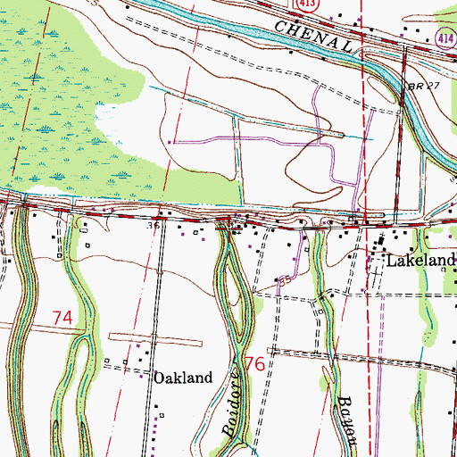 Topographic Map of Little Zion Baptist Church, LA