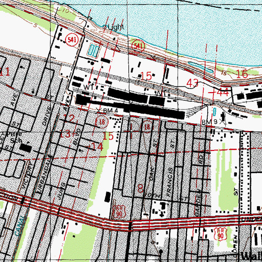 Topographic Map of Little Zion Baptist Church, LA
