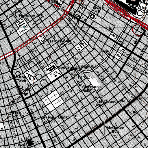 Topographic Map of Little Zion Baptist Church, LA