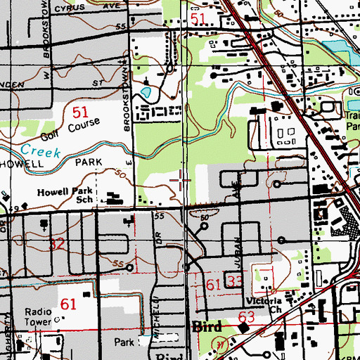 Topographic Map of Living Faith Christian Center, LA
