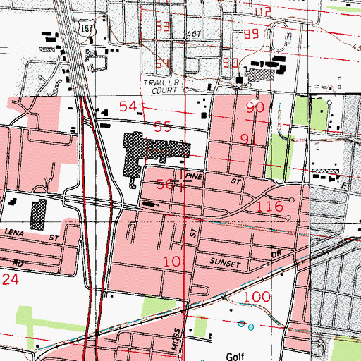 Topographic Map of Living Glory Ministries, LA