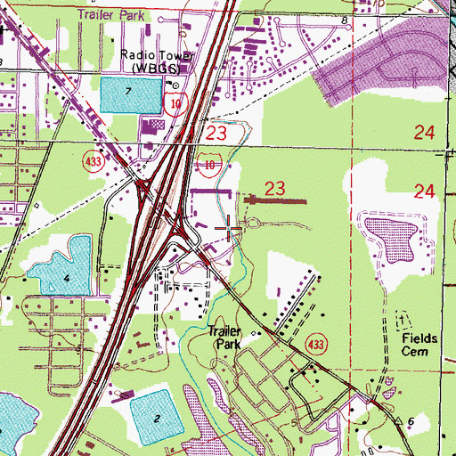 Topographic Map of Living the Word International Church, LA