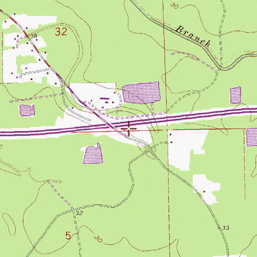 Topographic Map of Living Waters Apostolic Church, LA