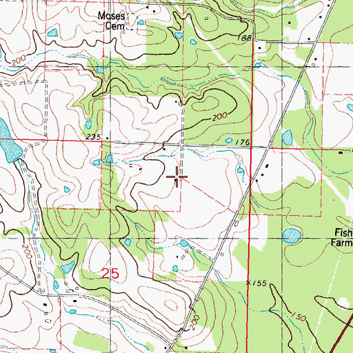 Topographic Map of Living Way Church of God, LA