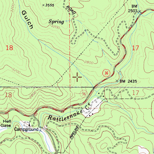 Topographic Map of Flume Gulch, CA
