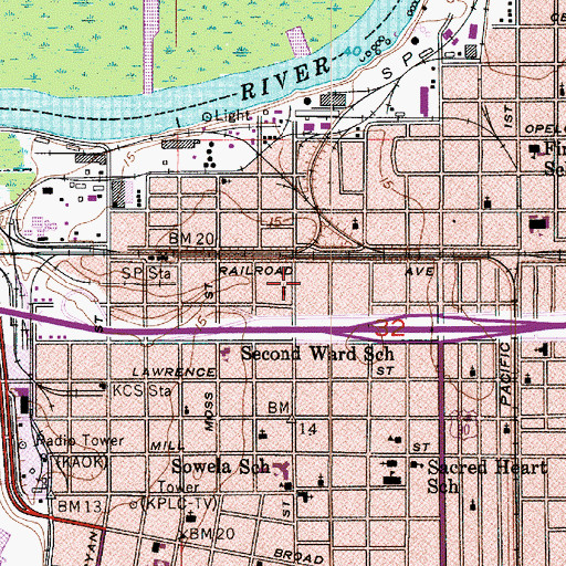 Topographic Map of Lord's Place, LA