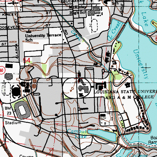 Topographic Map of Louisiana State University Episcopal Student Center, LA