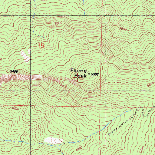 Topographic Map of Flume Peak, CA