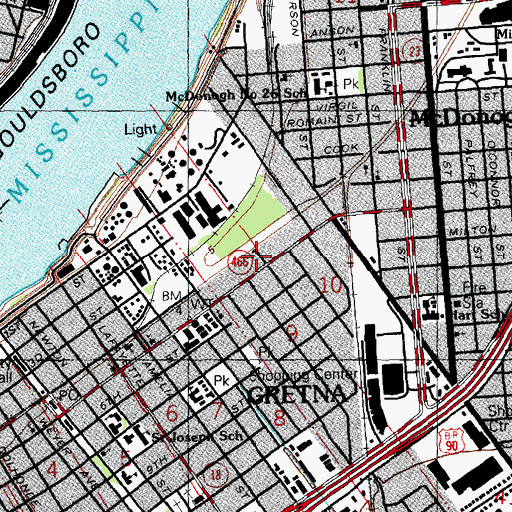 Topographic Map of Lovetouch Ministries, LA