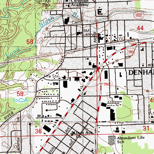 Topographic Map of Luke 1027 Community of Faith Church, LA