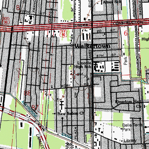 Topographic Map of Macedonia Baptist Church, LA