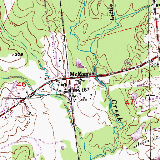 Topographic Map of Macedonia Pentecostal Church, LA