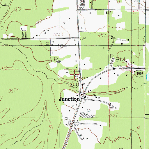 Topographic Map of Macedonia Primitive Baptist Church, LA