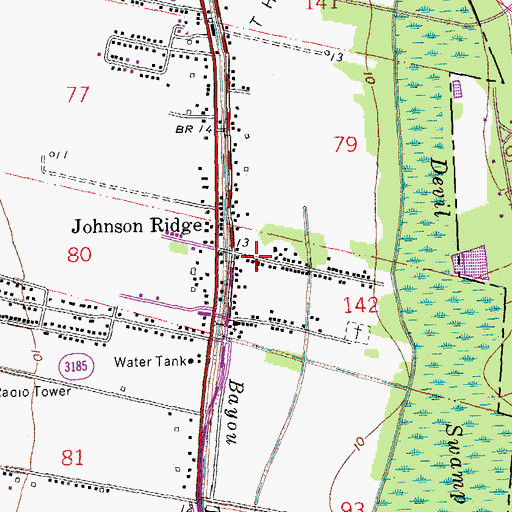 Topographic Map of Magnolia United Methodist Church, LA
