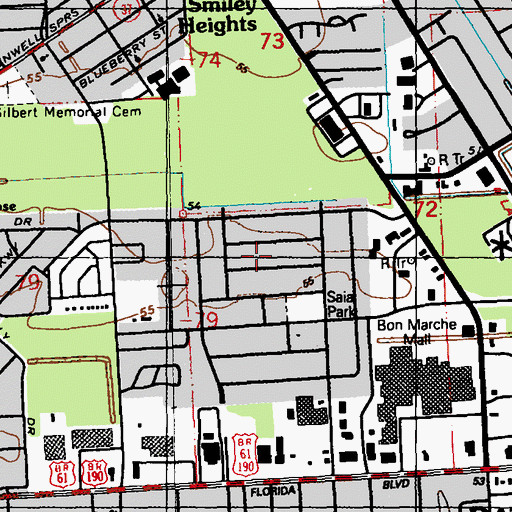 Topographic Map of Ministry of Reconciliation, LA