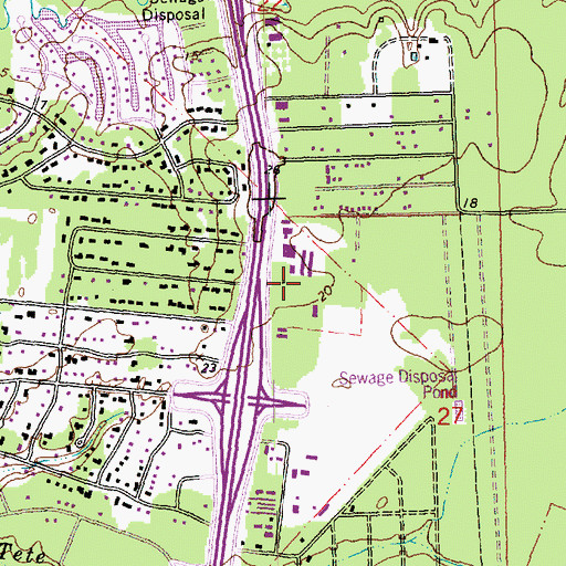 Topographic Map of Most Holy Trinity Catholic Church, LA