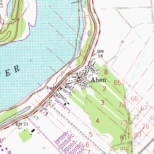 Topographic Map of Mount Bethel Baptist Church, LA