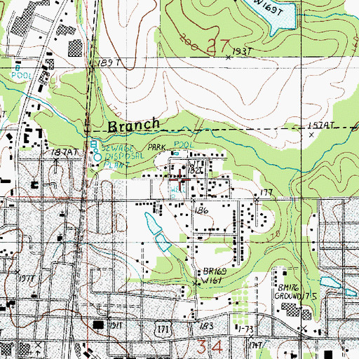 Topographic Map of Mount Canaan Baptist Church, LA