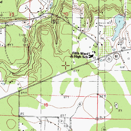 Topographic Map of New Beginning Baptist Church, LA