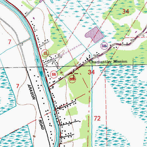 Topographic Map of New Beginning Community Outreach Center, LA