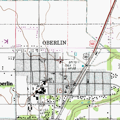 Topographic Map of New Beginnings Church, LA