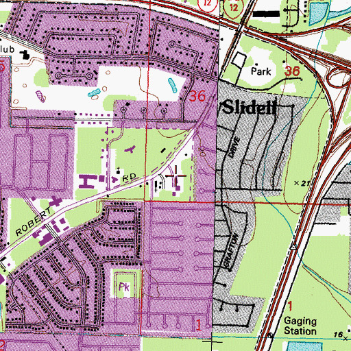 Topographic Map of New Beginnings Church, LA
