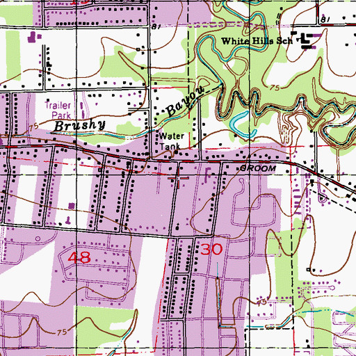 Topographic Map of New Beginnings Church of God, LA