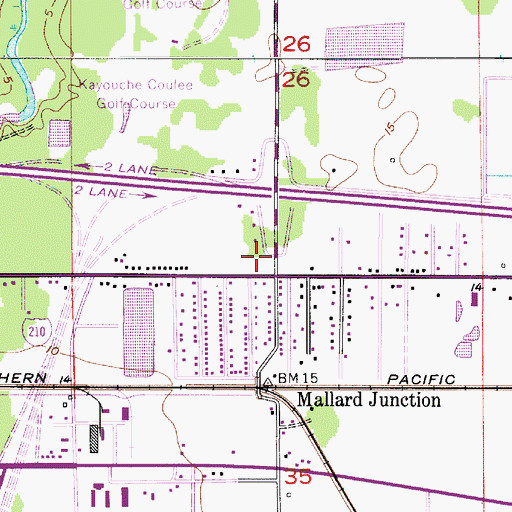 Topographic Map of New Faith Baptist Church, LA