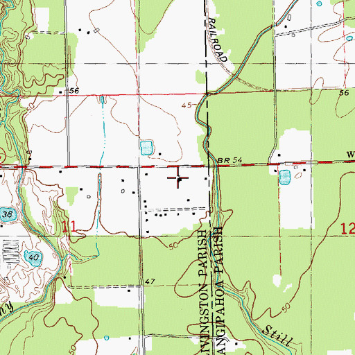 Topographic Map of New Haven Baptist Church, LA