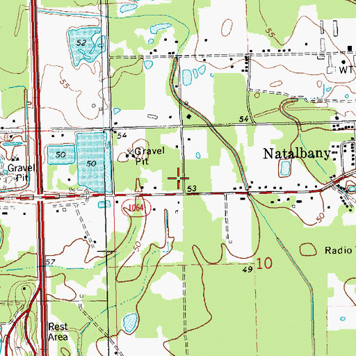 Topographic Map of New Hope Baptist Church, LA