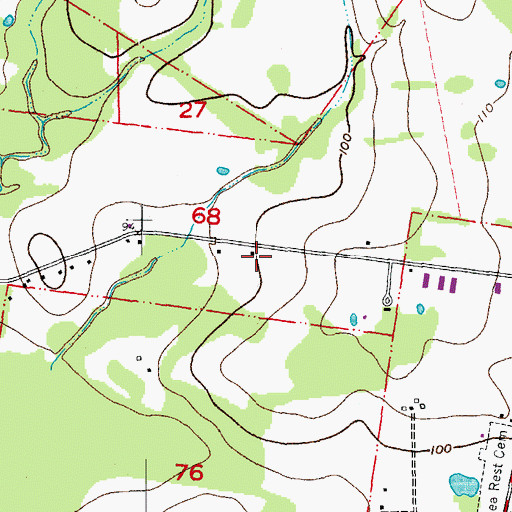 Topographic Map of New Hope Baptist Church, LA