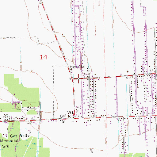 Topographic Map of New Horizon Missionary Baptist Church, LA