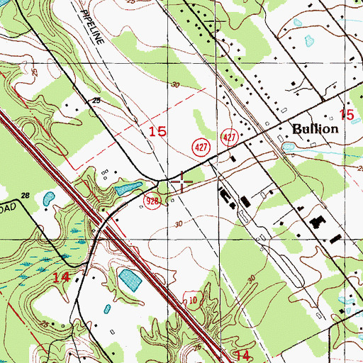 Topographic Map of River Community Church, LA