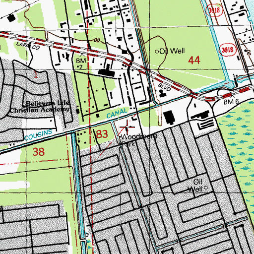 Topographic Map of River of Life Church, LA