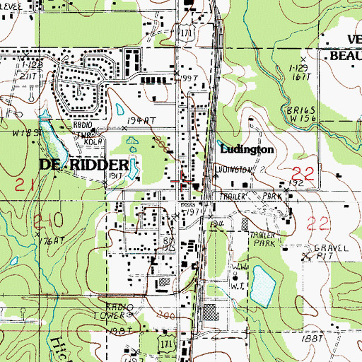 Topographic Map of Rivers of Living Water Church, LA