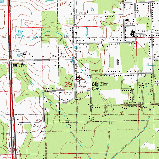 Topographic Map of Roseland Praise and Worship Center, LA