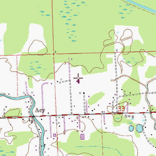 Topographic Map of Saint Amant Baptist Church, LA