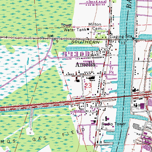 Topographic Map of Saint Andrew Church, LA