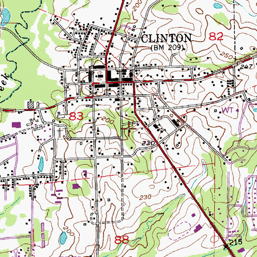 Topographic Map of Saint Andrews Episcopal Church, LA