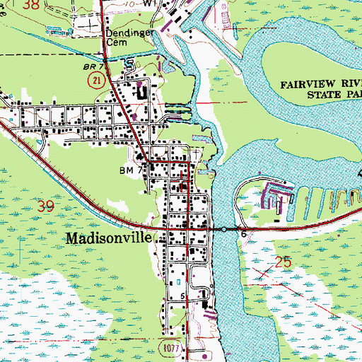 Topographic Map of Saint Anselm Church, LA