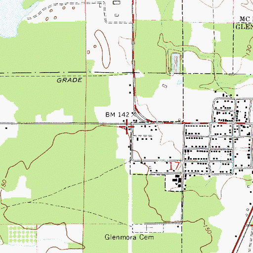 Topographic Map of Mount Pilgrim Baptist Church, LA